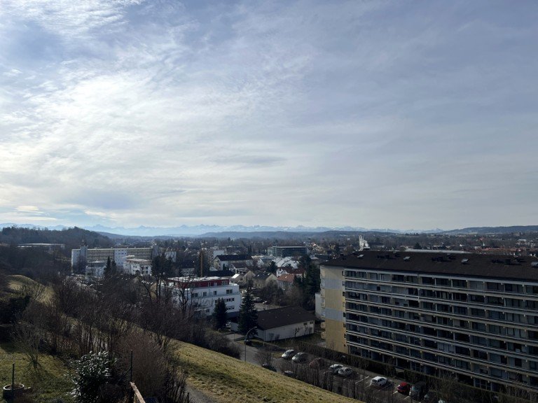 Bergblick Kaufbeuren - Kaufbeuren Etagenwohnung 4 Zimmer, Garage, Panorama-Bergblick, Blick �ber die Stadt