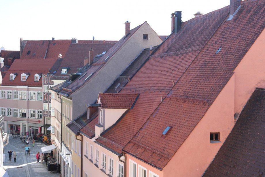 Blick Fu�g�ngerzone Dachgeschosswohnung Kaufbeuren