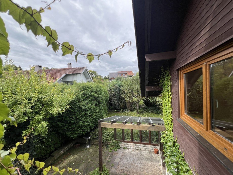 Blick auf Terrasse Einfamilienhaus Kaufbeuren