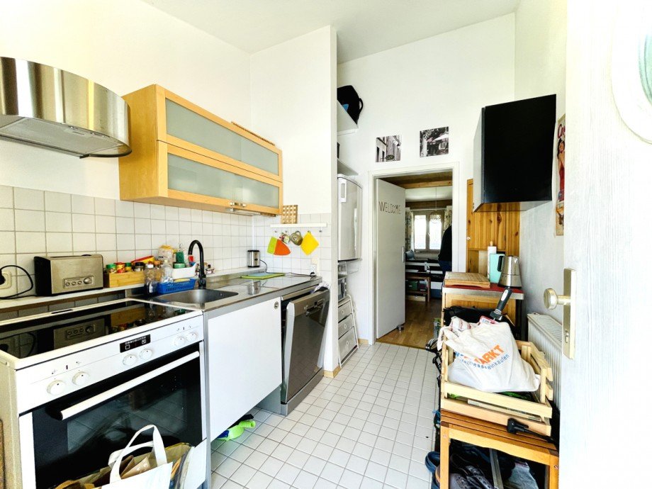 K�che im Eingangsbereich Etagenwohnung Kaufbeuren