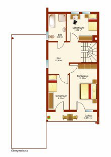 1. Obergeschoss Doppelhaush�lfte mit Garage