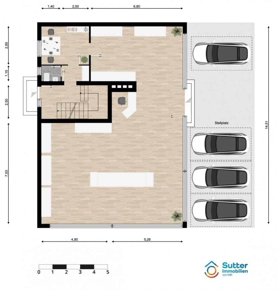 Grundriss Einzelhandel Kaufbeuren