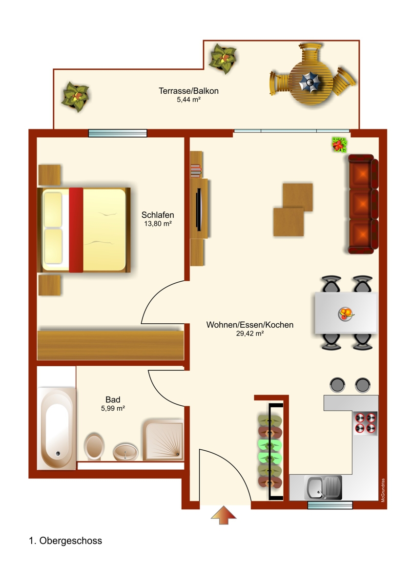Grundriss Etagenwohnung Buchloe