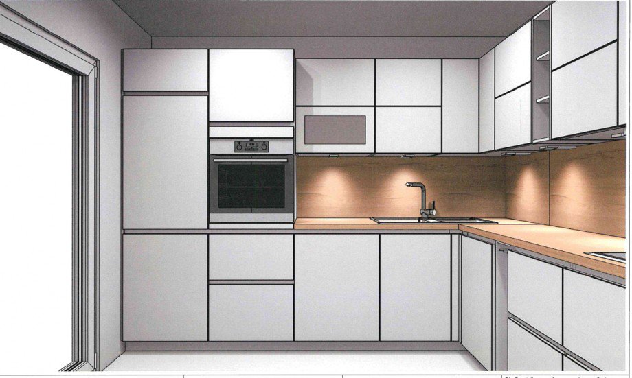 Ansicht K�che Erdgeschosswohnung Aitrang