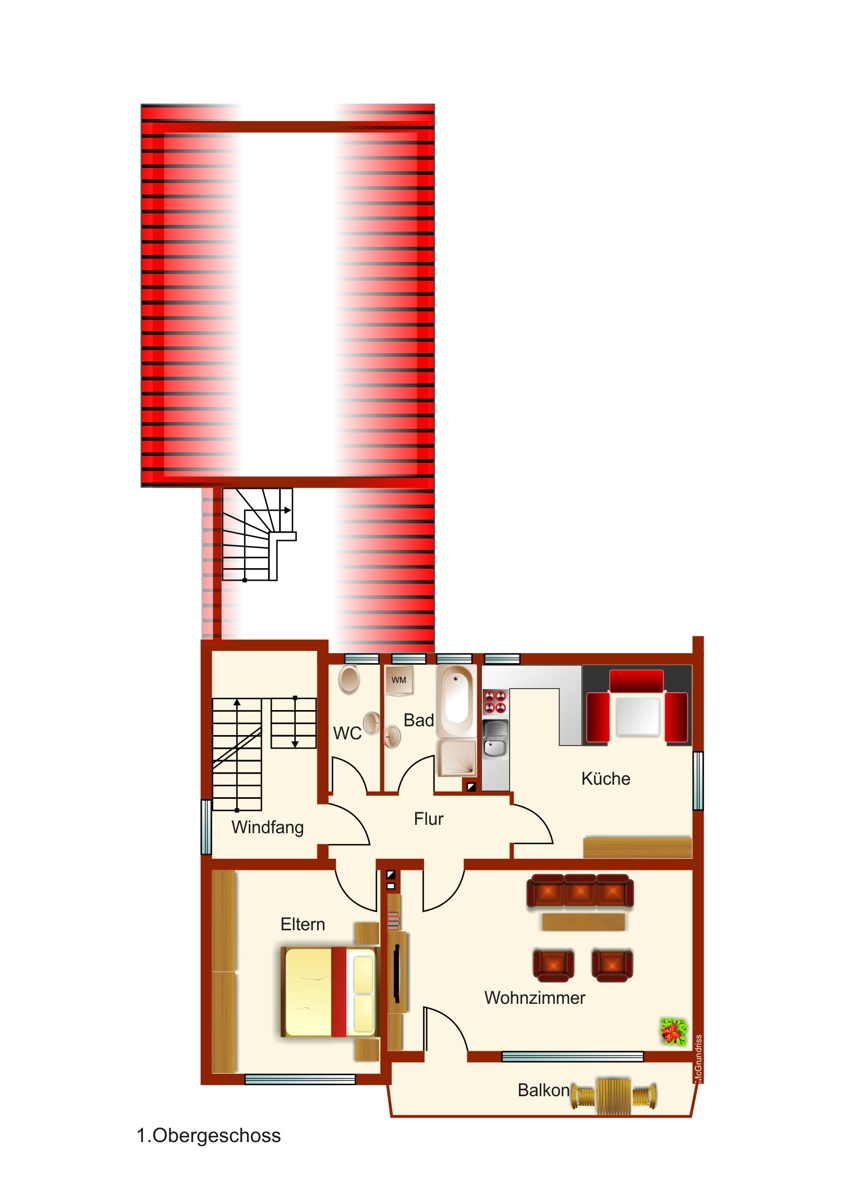 1. Obergeschoss Einfamilienhaus Rieden