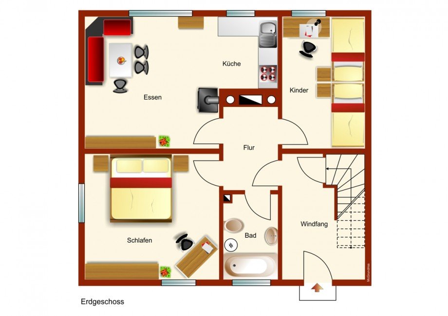 Grundriss Etagenwohnung Rieden