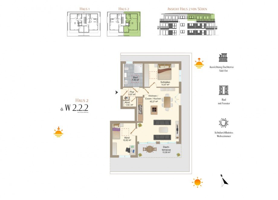 Grundriss Penthousewohnung Zellerberg