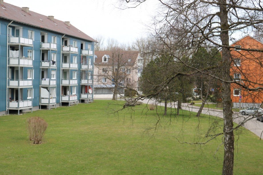Blick vom Balkon Etagenwohnung Kaufbeuren