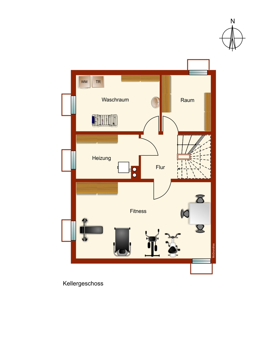 Kellergeschoss Doppelhaush�lfte Kaufbeuren