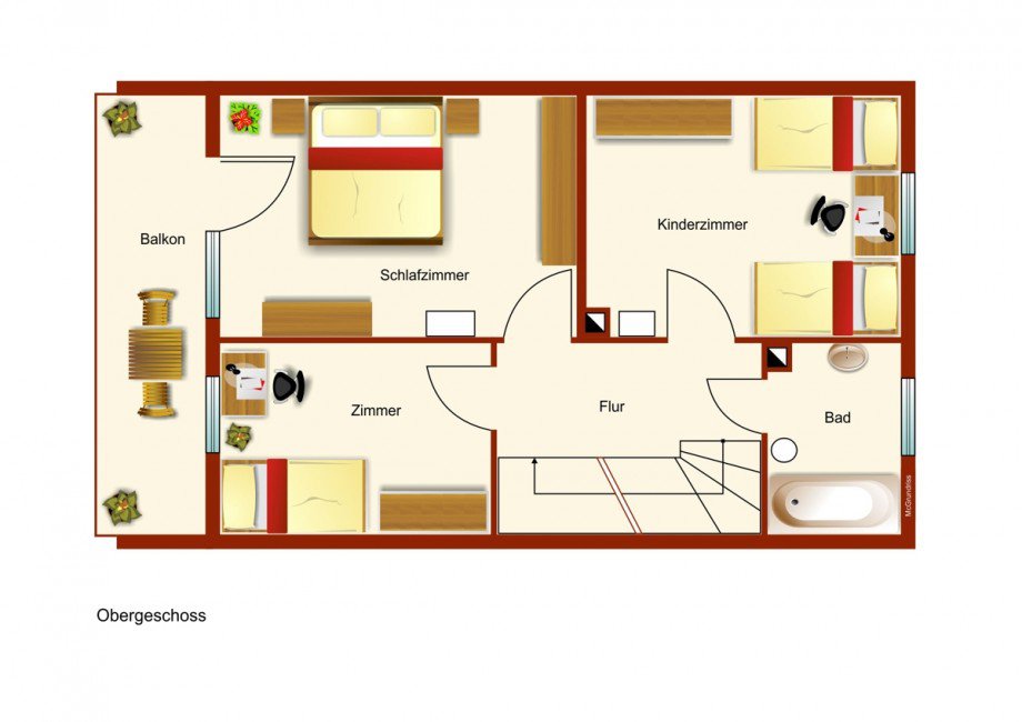 1. Obergeschoss Reihenmittelhaus Kaufbeuren