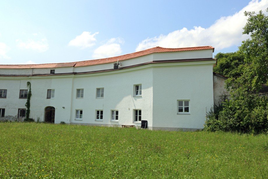 Blick aus dem Klostergarten Doppelhaush�lfte Ottobeuren