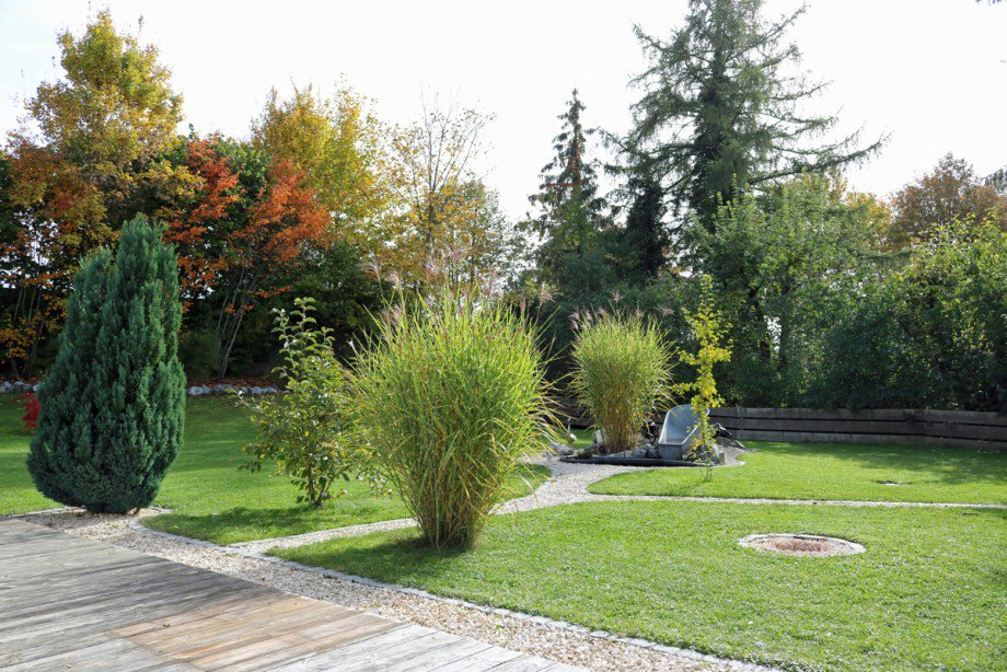 Blick in den Garten Einfamilienhaus Buchloe