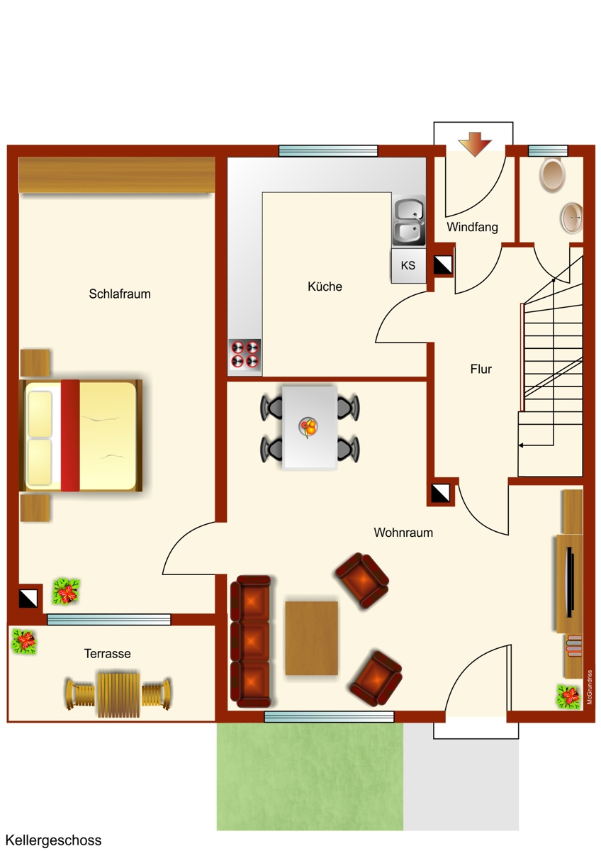 Erdgeschoss Reiheneckhaus Kaufbeuren