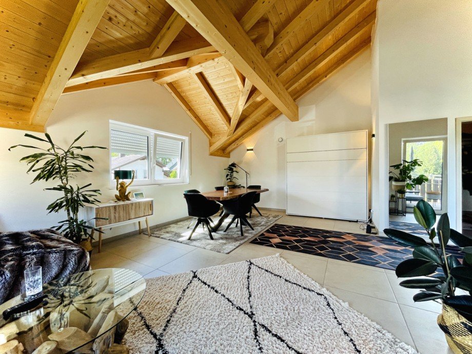 Wohnzimmmer Dachgeschosswohnung Kaufbeuren