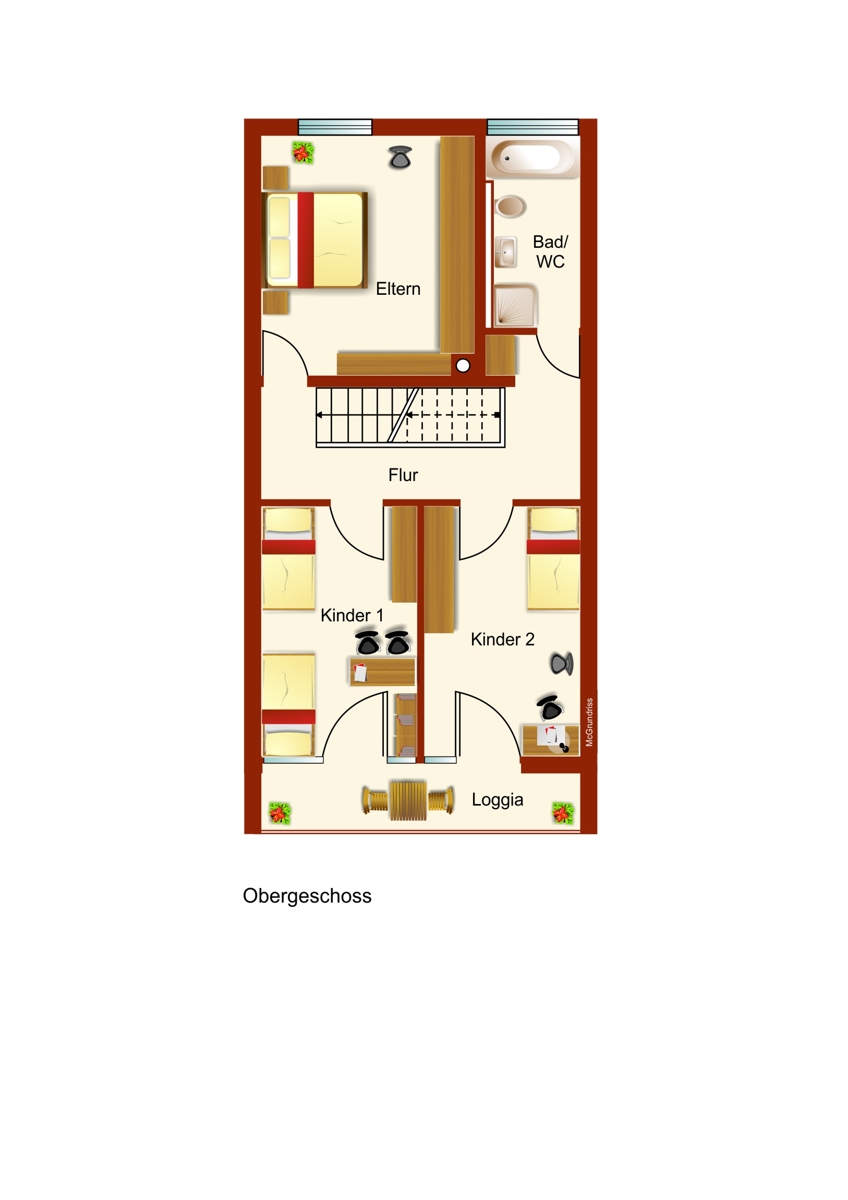 Obergeschoss Reihenmittelhaus Kaufbeuren