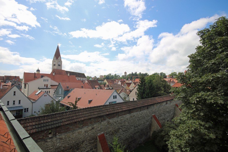 Blick aus dem Schlafzimmerfenster Etagenwohnung Kaufbeuren