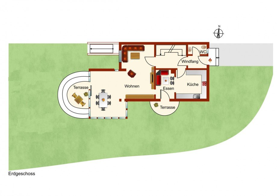 Erdgeschoss Reiheneckhaus Kaufbeuren