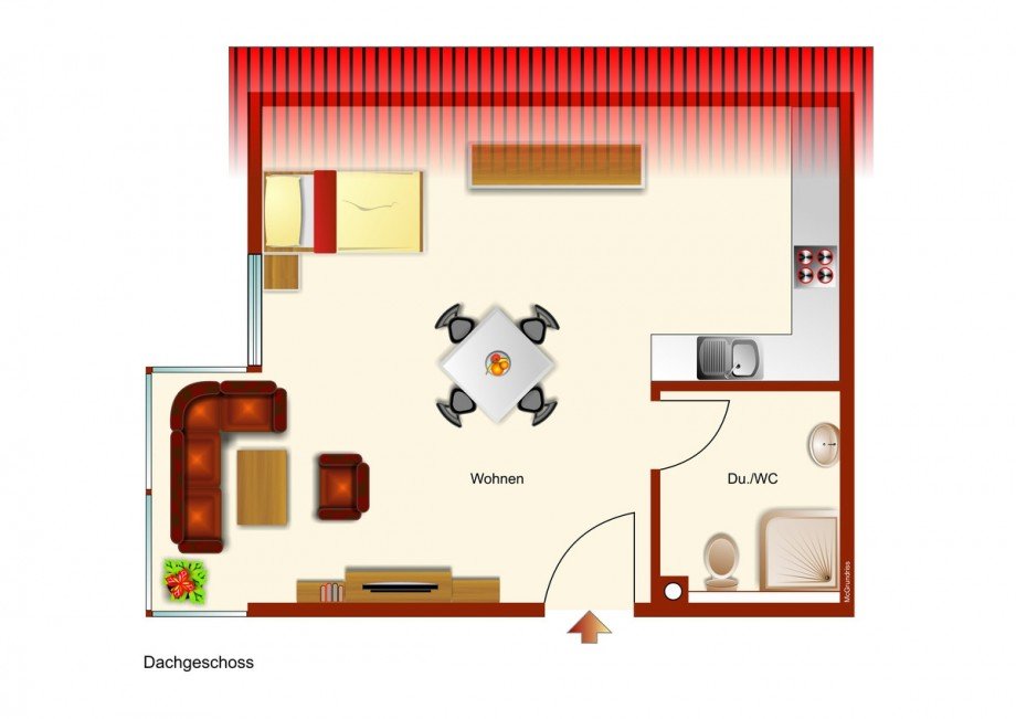 Grundriss Dachgeschosswohnung Kaufbeuren