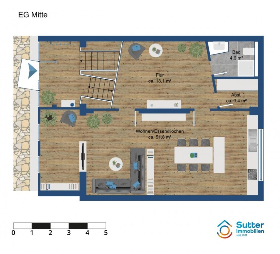 EG Mitte Mehrfamilienhaus Pforzen