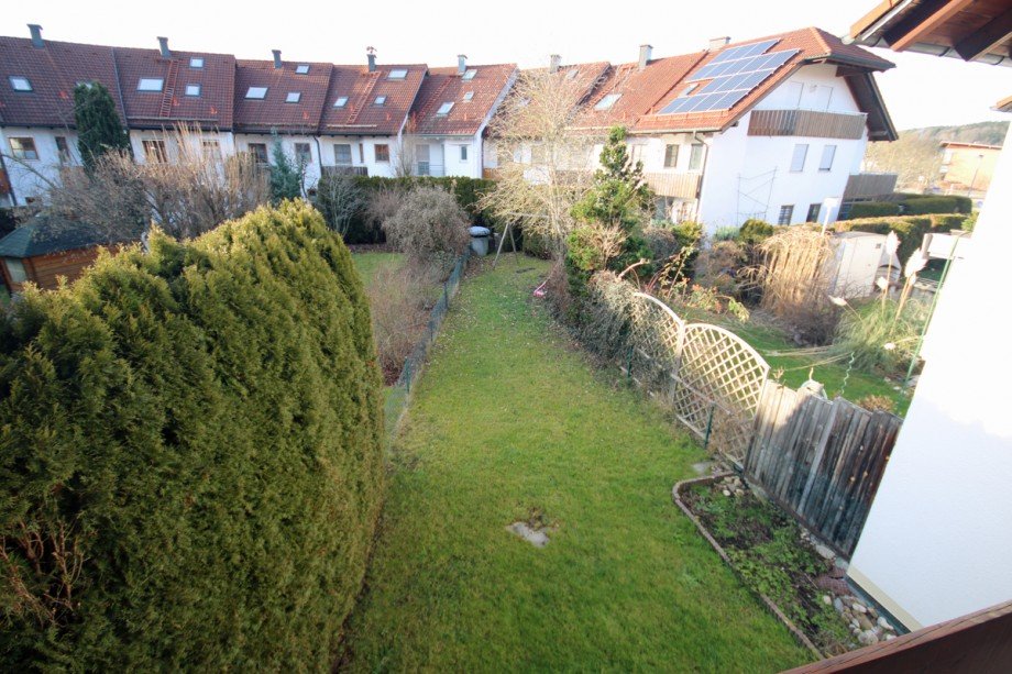 Blick in den Garten Reiheneckhaus Kaufbeuren