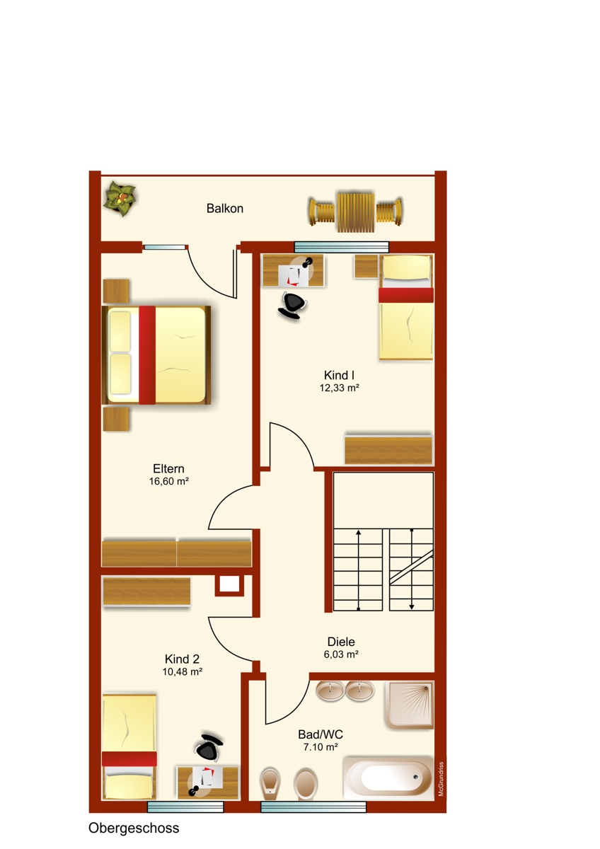 1. Obergeschoss Reihenmittelhaus Kaufbeuren