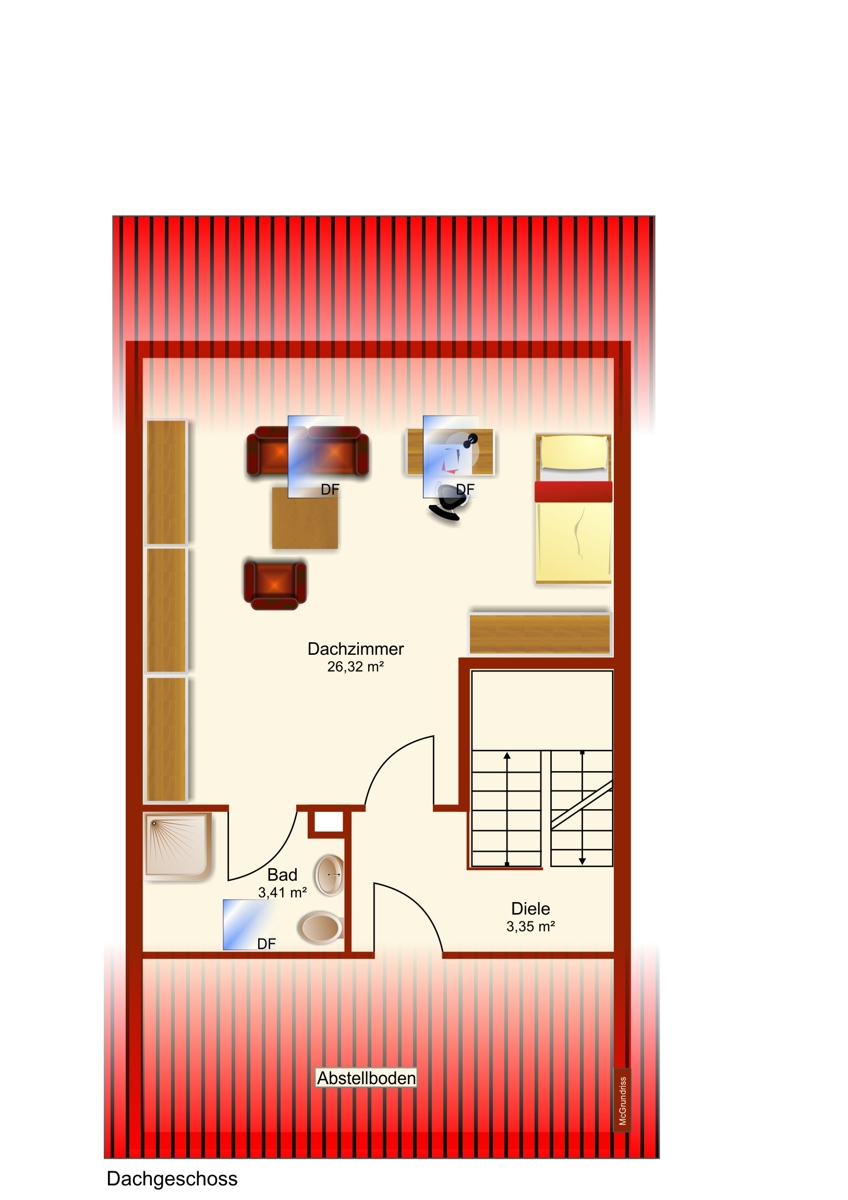 Dachgeschoss Reihenmittelhaus Kaufbeuren