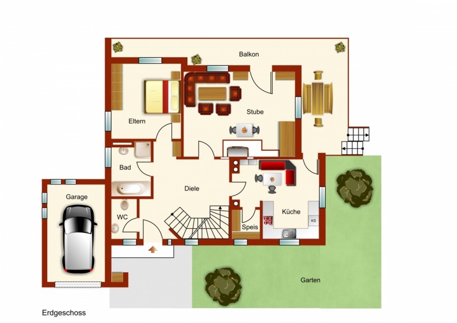 Erdgeschoss Einfamilienhaus Pforzen