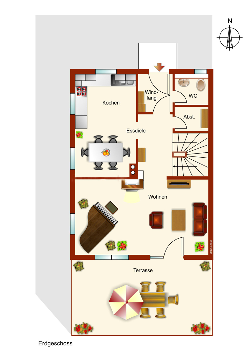 Erdgeschoss Doppelhaush�lfte Kaufbeuren