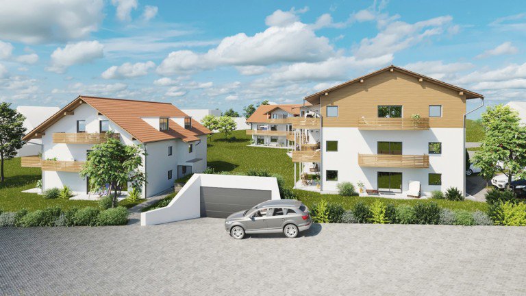 Ansichten Aitrang - Aitrang Erdgeschosswohnung Neubau 3-Zimmerwohnung mit Gartenanteil in Aitrang
