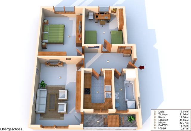 Grundriss Etagenwohnung Kaufbeuren