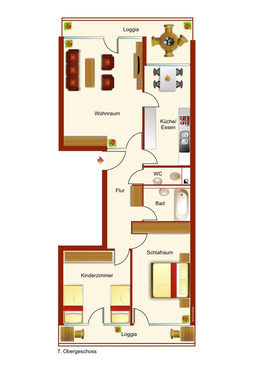 Grundriss Etagenwohnung Kaufbeuren
