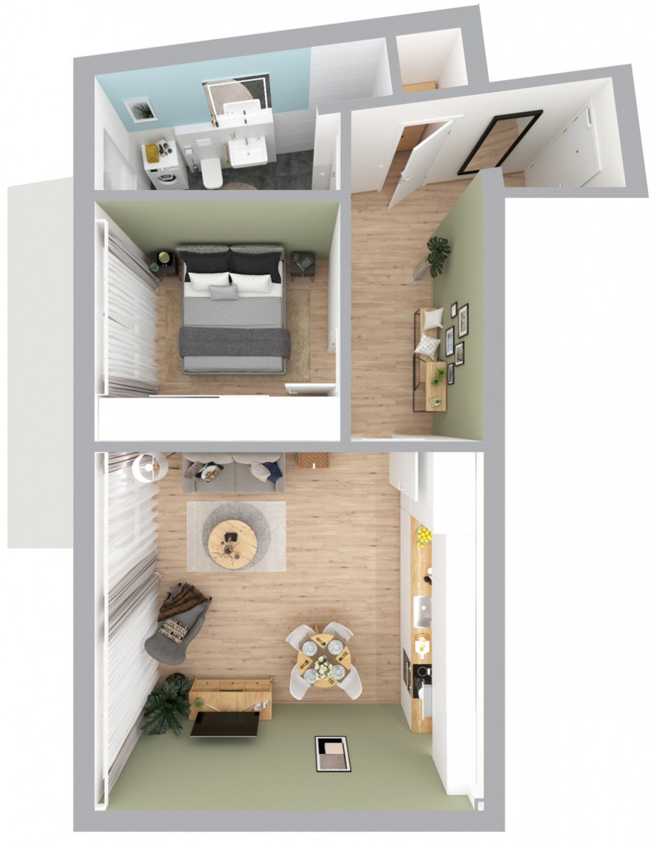 Grundriss Erdgeschosswohnung Aitrang