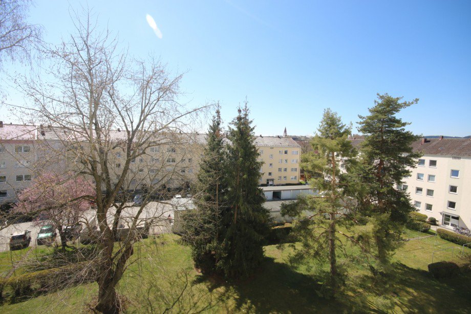 Blick vom Balkon Etagenwohnung Kaufbeuren