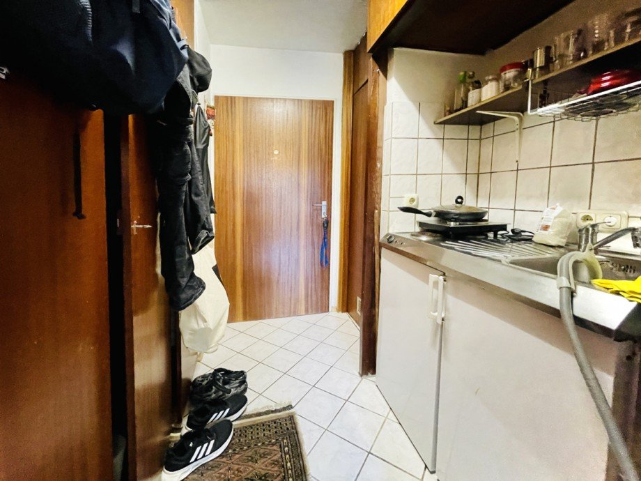 Flur mit Kochnische Etagenwohnung Bad W�rishofen