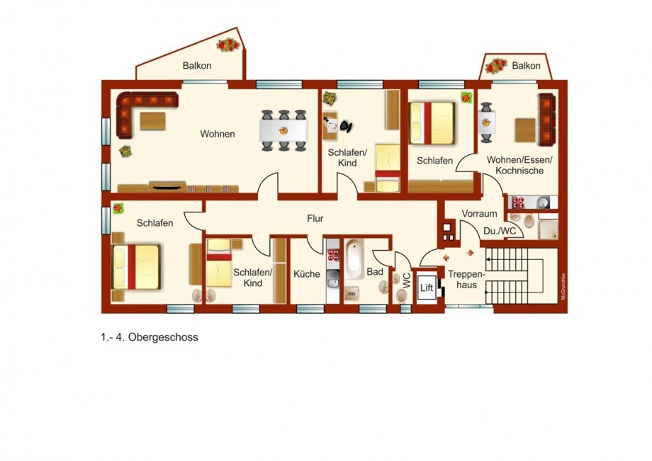 1. - 4. Obergeschoss Haus Kaufbeuren