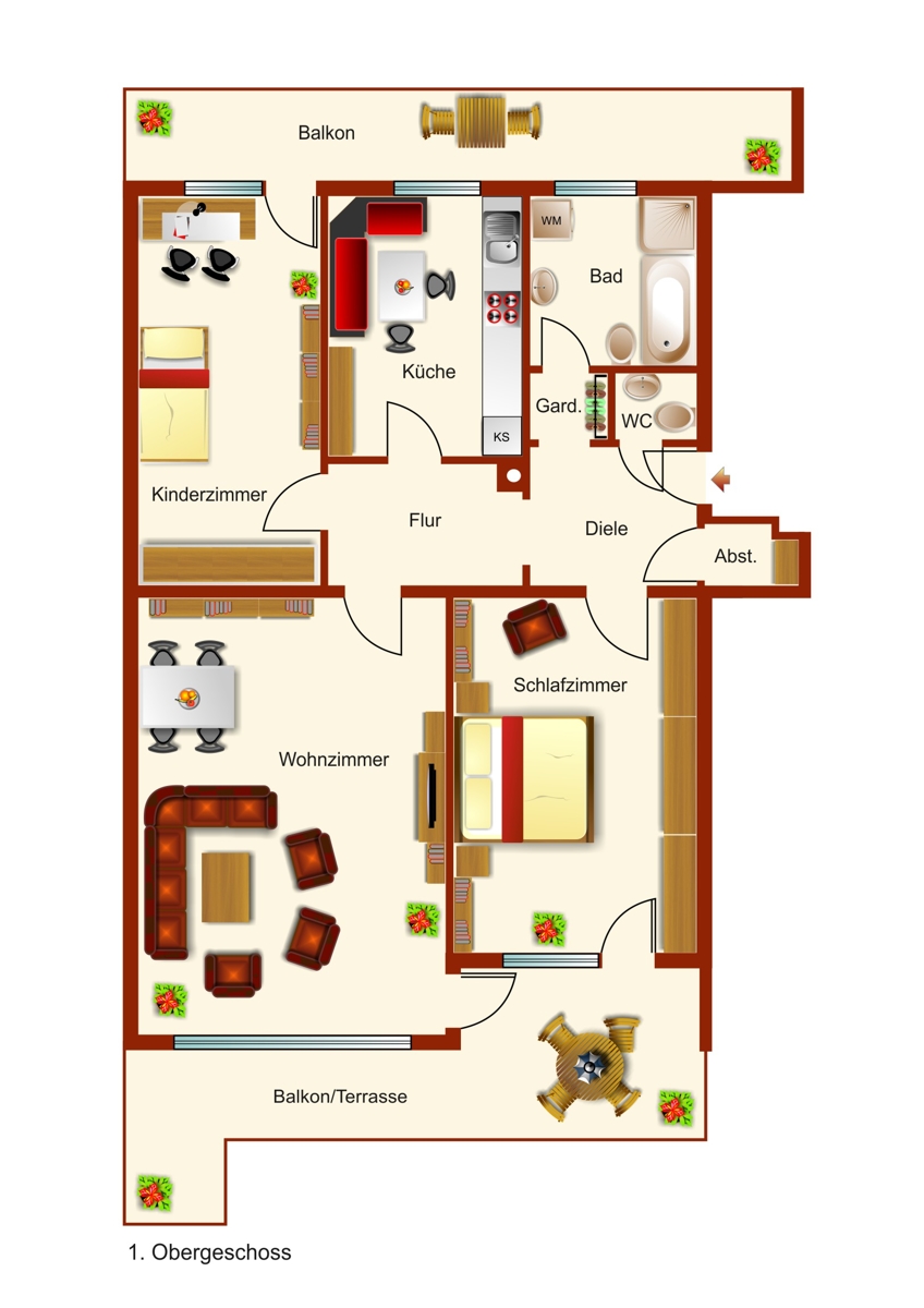 Grundriss Etagenwohnung Kaufbeuren