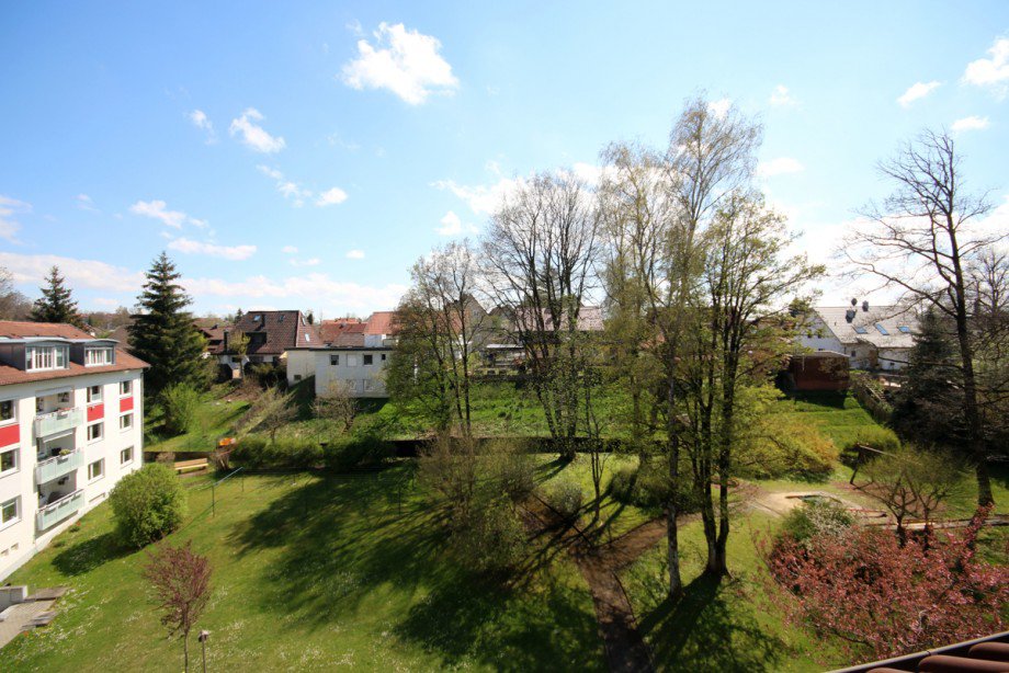 Blick vom Balkon Etagenwohnung Kempten