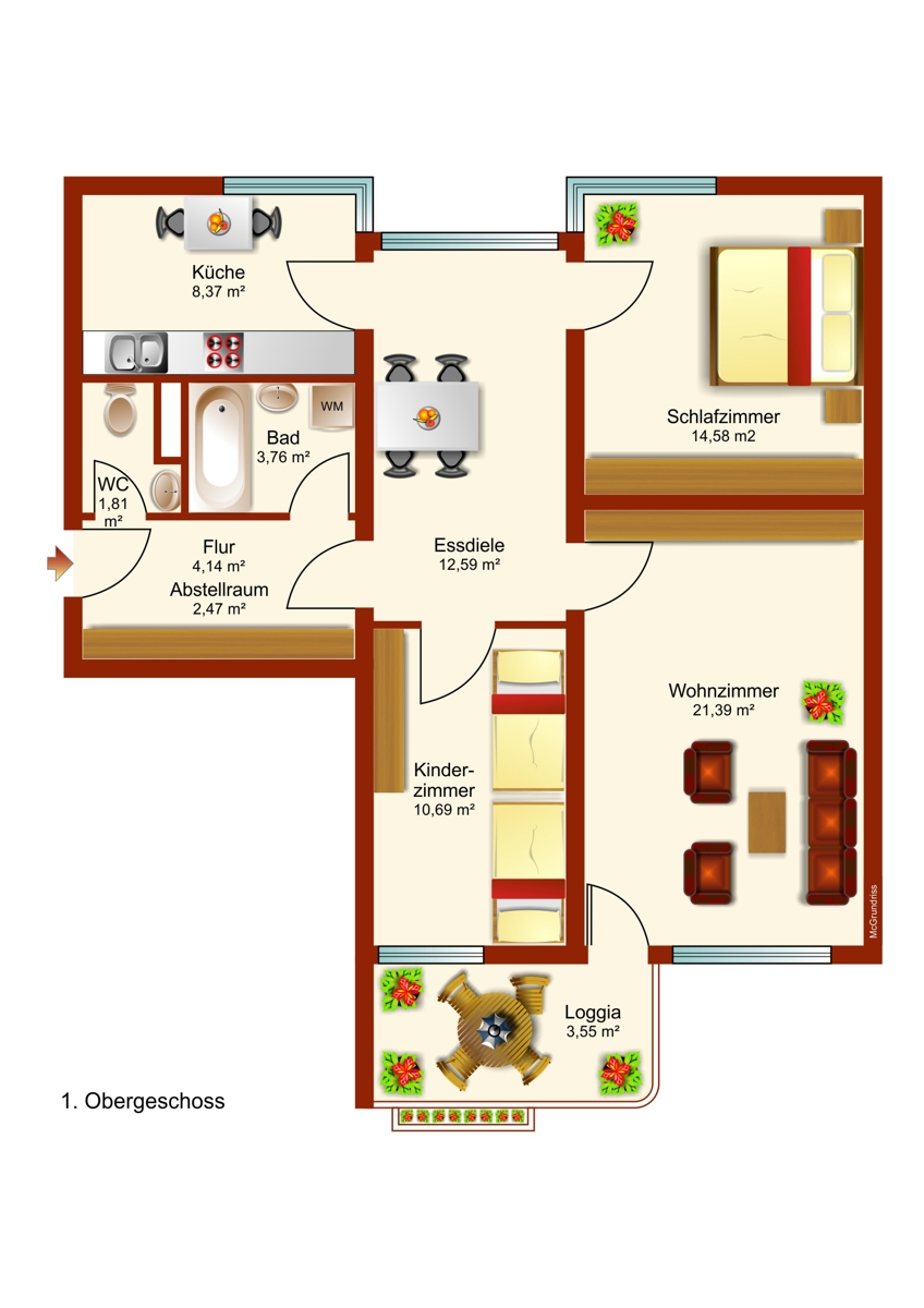 Grundriss Etagenwohnung Kaufbeuren