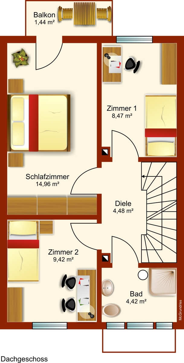1. Obergeschoss Reihenmittelhaus Kaufbeuren