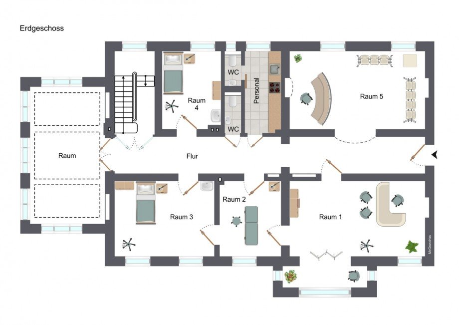 Grundriss B�ro / Praxis Kaufbeuren
