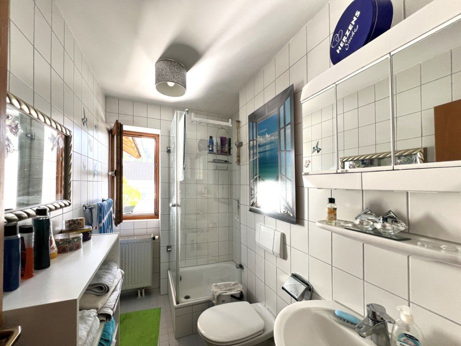 WC mit Dusche Etagenwohnung Biessenhofen