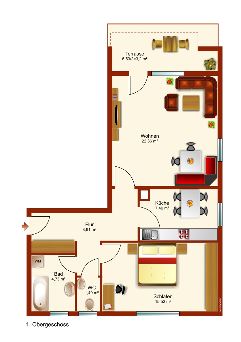 Grundriss Etagenwohnung Germaringen