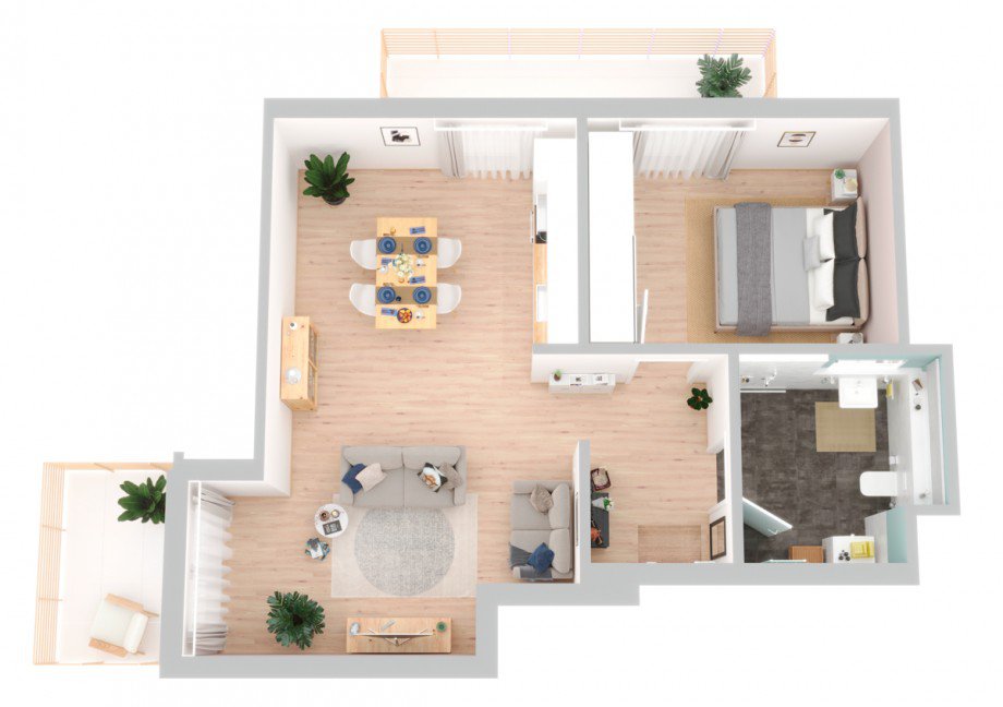 Grundriss Dachgeschosswohnung Aitrang
