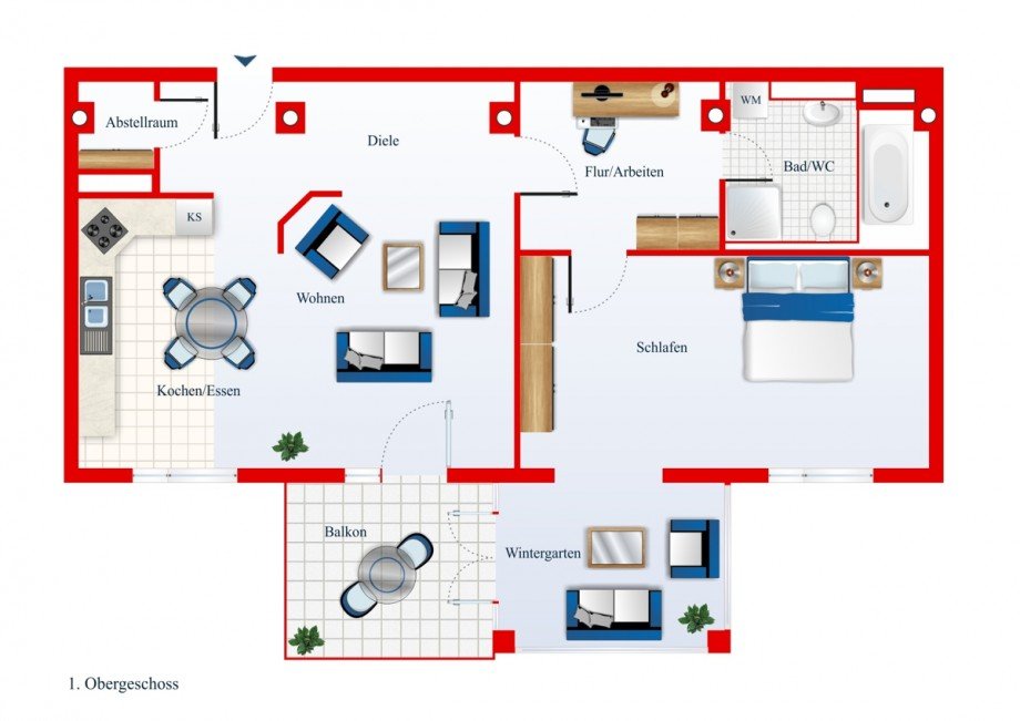Grundriss Etagenwohnung Kempten