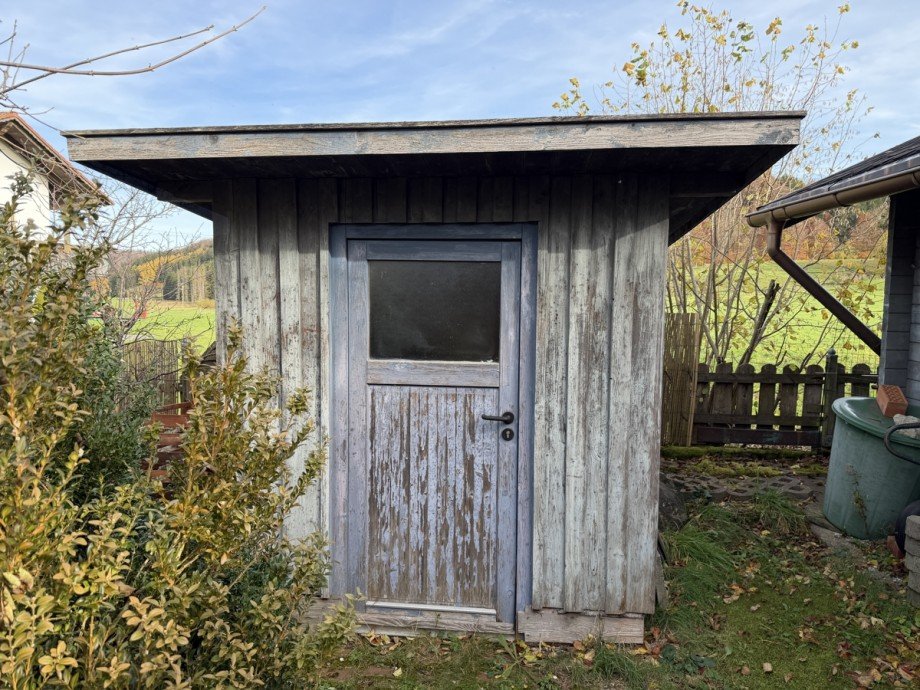 Gartenh�tte Doppelhaush�lfte Osterzell