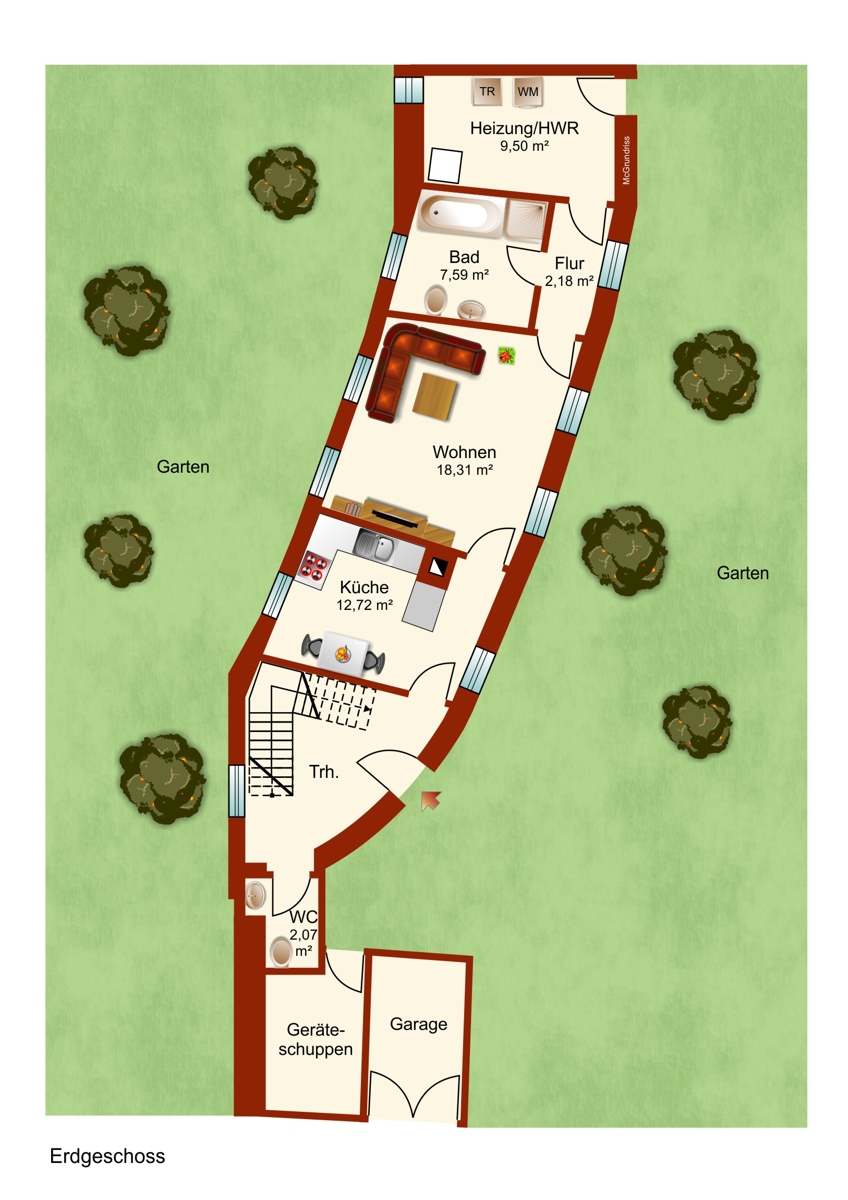 Erdgeschoss Doppelhaush�lfte Ottobeuren