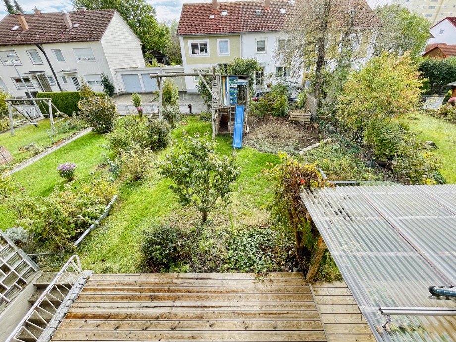 Blick vom Balkon Reiheneckhaus Kaufbeuren
