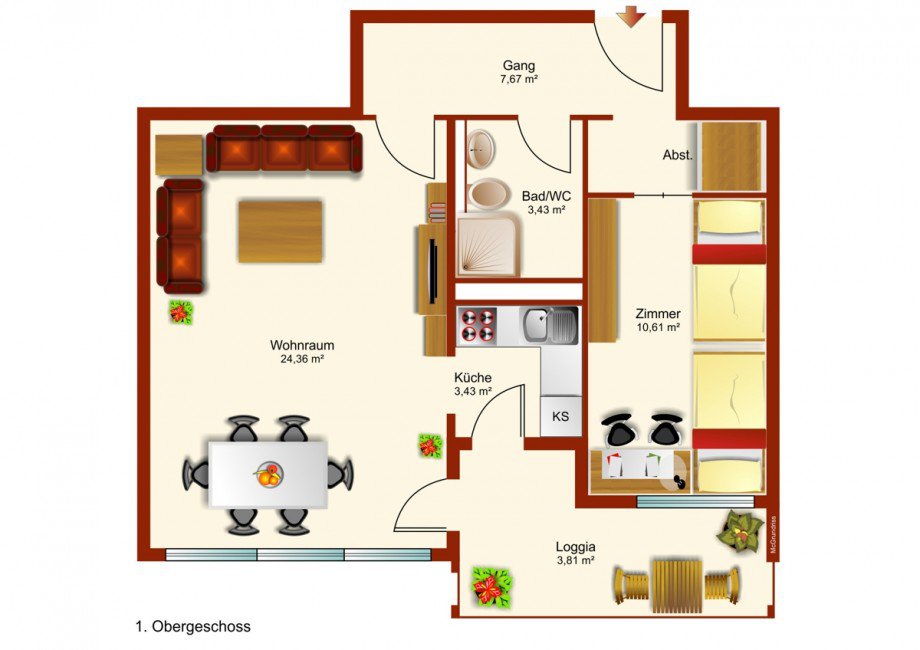 Grundriss Etagenwohnung Marktoberdorf