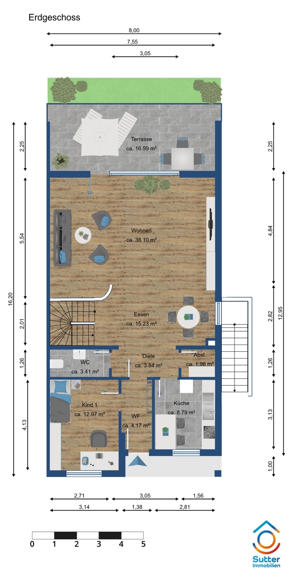 Erdgeschoss Doppelhaush�lfte Kaufbeuren