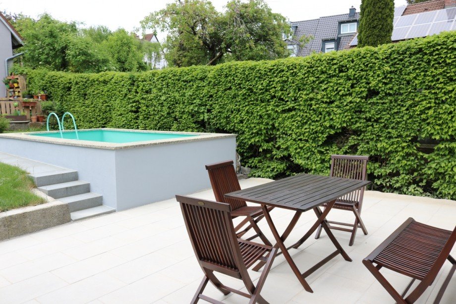 Terrasse Doppelhaush�lfte Kaufbeuren